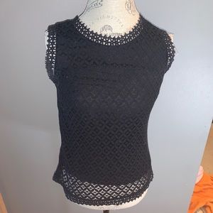 Black Crocheted Tank Top Size XS